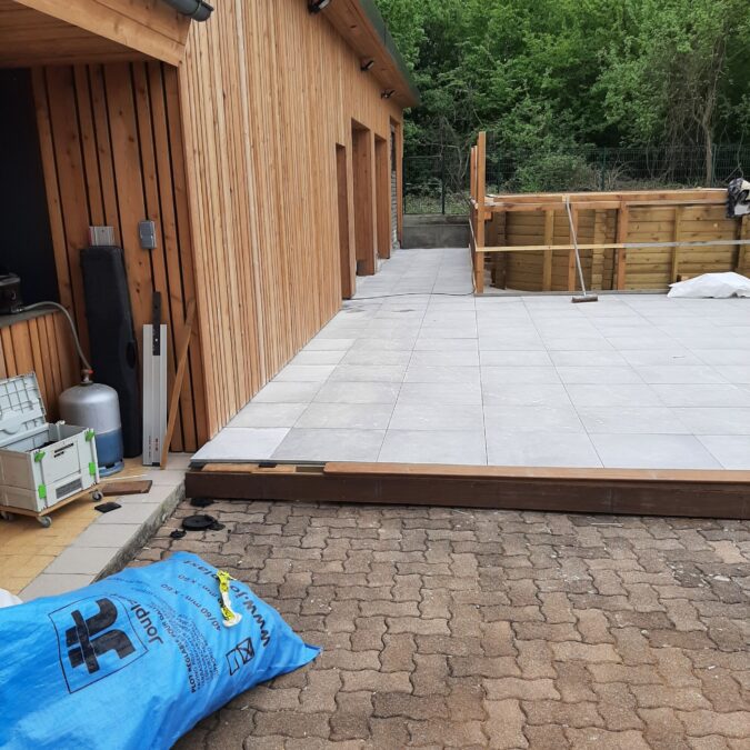 Terrasse sur plots & pav&eacute;s Molsheim 2